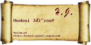 Hodosi József névjegykártya