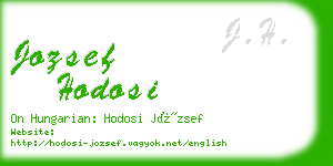 jozsef hodosi business card